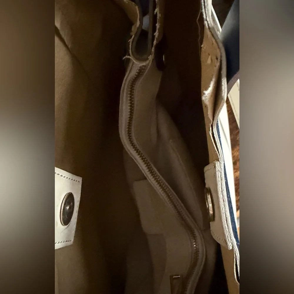 Vintage Vera Pelle Italian Leather Colorblock Tote – Made in Italy - Picture 11 of 11